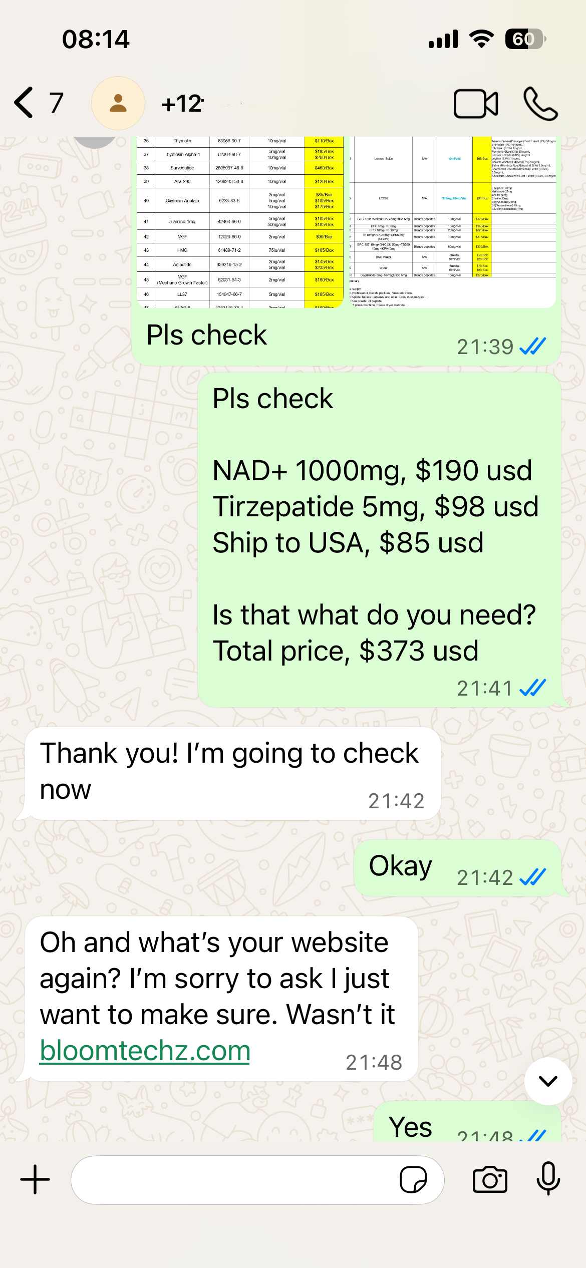 Tirzepatide feedback | Shaanxi BLOOM Tech Co., Ltd Tirzepatide feedback | Shaanxi BLOOM Tech Co., Ltd